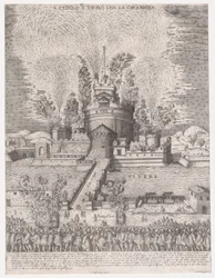 Speculum Romanae Magnificentiae: La Girandola en el Castel Sant