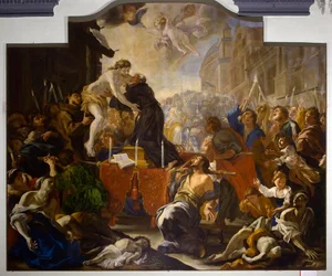 Jesús Crucificado se separa de la cruz, c.1690 (óleo sobre lienzo)