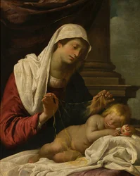 La Virgen con el Niño dormido, c.1618-69 (óleo sobre lienzo)
