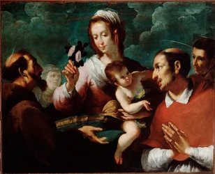 Virgen y Niño con Carlos Borromeo
