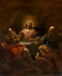 Capilla del SS Sacramento, Segundo vano lado sur, Giovanni Antonio Borroni, Cena de Emaús 1750