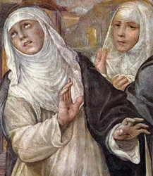 El éxtasis de Santa Catalina (detalle)