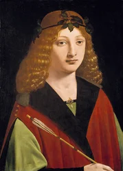 Retrato de un joven sosteniendo una flecha, c.1500-10