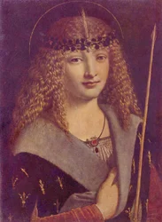 Retrato de un niño como San Sebastián