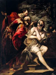 Susana y los ancianos, de Giovanni Antonio Burrini (1656-1727), óleo sobre lienzo