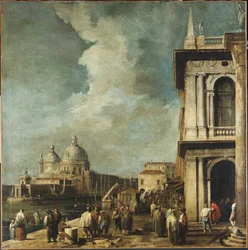 La entrada al Gran Canal, Venecia, desde la Piazetta