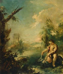 Detalle de Tobías y el pez