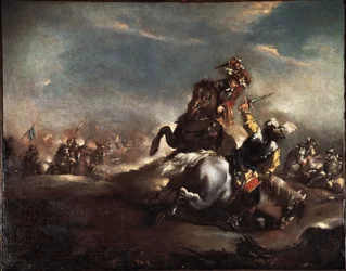 Duelo de caballeros. Pintura de Giovanni Antonio Guardi (1699-1760) Venecia, Museo Correr