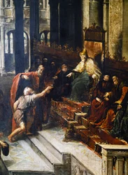 El pescador entregando el anillo al Dogo de Venecia Bartolomeo Gradenigo