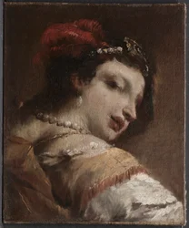 Cabeza de mujer, c.1739 (óleo sobre lienzo)