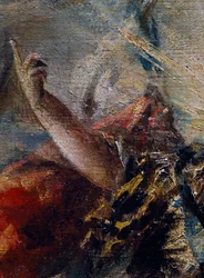 El brazo del Ángel bendiciendo a Tobías (detalle de El Matrimonio de Tobías)