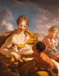 Venus, Cupido y un fauno, 1708-13