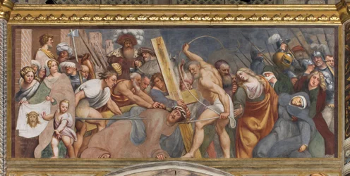 Nave central, Segundo tramo sur, Jesús cae bajo la cruz, Il Pordenone