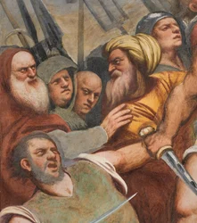 Nave central, primer tramo sur, Cristo clavado en la cruz, Il Pordenone