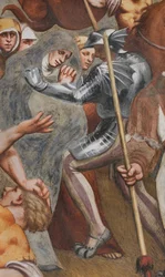 Nave central, Primer tramo sur, Cristo clavado en la cruz, El Pordenone