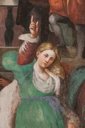 Disputa de Santa Catalina con los filósofos,1530-32 (fresco) (detalle de 3601450)