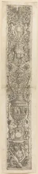 Tritón y dos sátiros infantes, lámina cuatro de Doce paneles decorativos