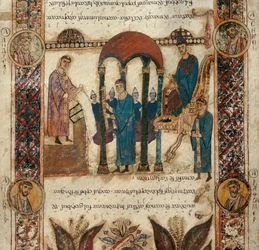 Recitación del Exultet durante la Vigilia Pascual. Exultet de la Catedral de San Sabino en Bari