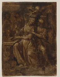 Santa Cecilia y Valeriano en el órgano