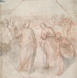La caída de Simon Magus (anverso); La vocación de Santiago y Juan (o de Pedro y Andrés) (verso)