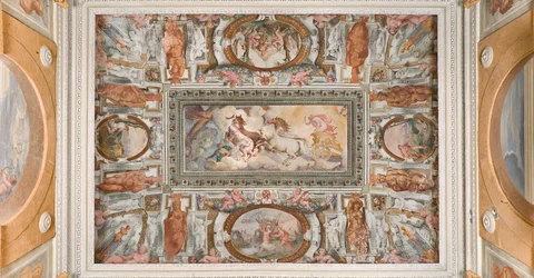 Carro del Sol conducido por Apolo, Logia de Apolo, c.1560 (fresco)