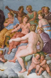 La Asamblea de los Dioses, detalle de 3606292, c.1560 (fresco)