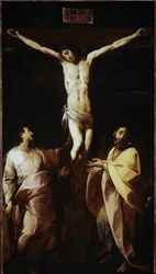 Crucifixión con San Jaime, San Felipe y San Francisco