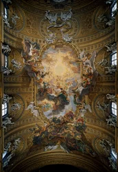 El triunfo del Santo Nombre de Jesús. Fresco de la nave. Roma, Chiesa del Gesù, Italia