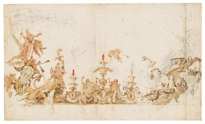 Diseño de una góndola ceremonial que representa el triunfo de Polonia