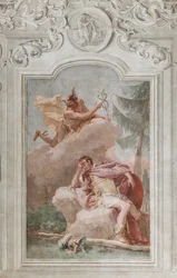 Palazzina (Pequeño Edificio), la tercera habitación o estancia de la Eneida: "Eneas sueña con Mercurio que le ordena salir"