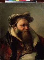 Retrato de un anciano (Retrato de un anciano). Pintura de Giambattista Tiepolo (1696-1770). Óleo sobre lienzo, entre 1750-1770. Escuela veneciana, estilo rococó. Museo estatal al aire libre Peterhof, San Petersburgo.