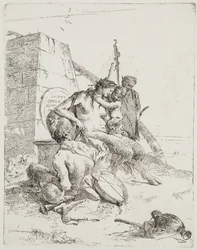 Familia de Sátiros con el Obelisco, Venecia, c.1765