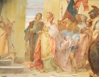 La Magnanimidad de Escipión (detalle)