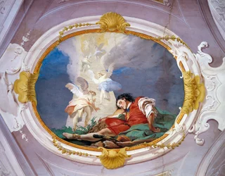 Alegoría, fresco, Palacio Arzobispal, Udine