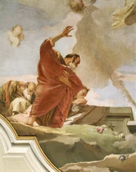 Asunción, fresco, detalle, Oratorio de la Pureza, Udine