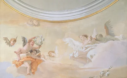 La Asunción, fresco, detalle, Oratorio de la Pureza, Udine