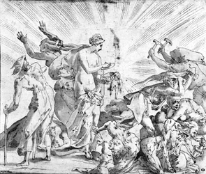 El mito de la caja de Pandora, dibujo de Rosso