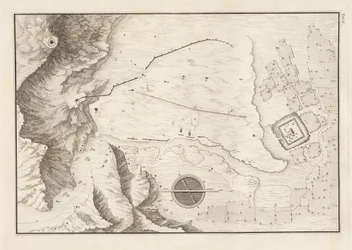 Un plan geométrico de la ciudad en ruinas de Palmira, 1753
