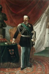 Retrato de Víctor Manuel II de Saboya (óleo sobre lienzo)