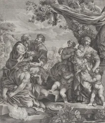 Escena alegórica con un cordero sacrificial, 1640-70