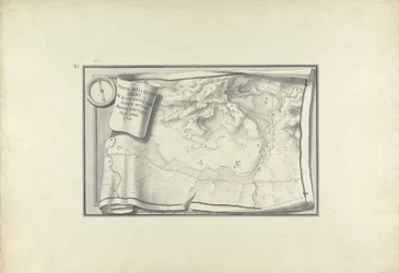Plano de las ruinas en Sardis con vestigios de edificios antiguos aún existentes en 1750, c.1750