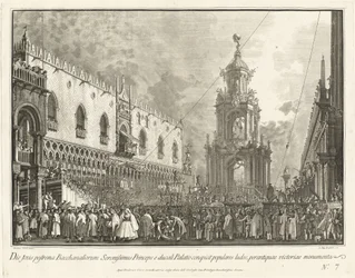 El Dogo asiste al Festival Giovedi Grasso en la Piazzetta, 1763-1766
