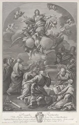 La Asunción de la Virgen, que se eleva del sepulcro rodeada de Apóstoles, 1778