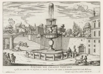 Fuente en el Vaticano Fontana nel Palazzo Vaticano (título sobre objeto) Fontane di Roma (título de la serie) Fuentes de Roma (título de la serie)