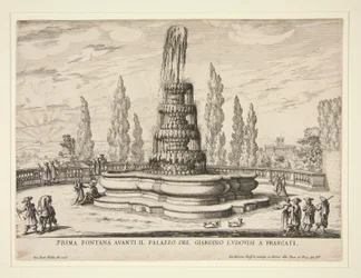 Fuente en los Jardines del Palacio Ludovisi en Frascati