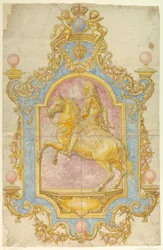 Dibujo, Decoración mural para Cosme III de Médicis, hacia 1690