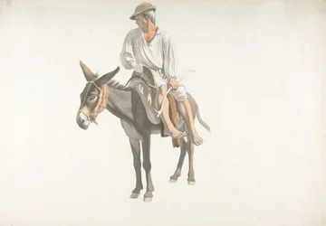 Campesino en un Burro