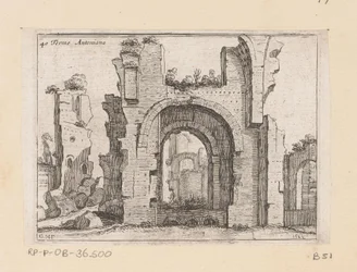 Resten van de Thermen van Caracalla te Rome Terme Antoniana (título sobre objeto) Gezichten op Rome (título de la serie) Algunas vistas y perspectivas de lugares deshabitados en Roma (título de la serie)