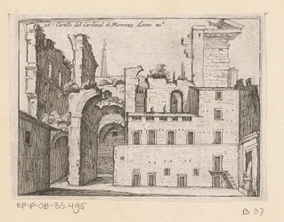 Resten van het Serapeum te Roma Cartille del cardenal di Fiorenza Leone XI (título sobre el objeto) Gezichten op Rome (título de la serie) Algunas vistas y perspectivas de lugares deshabitados en Roma (título de la serie)