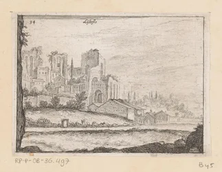 Ruinas del Palacio Mayor de Roma Listesso (título sobre objeto) Gezichten op Rome (título de la serie) Algunas vistas y perspectivas de lugares deshabitados en Roma (título de la serie)